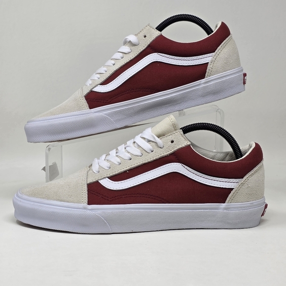 VANS Old Skool Canvas/Suede Fired Brick Skate Shoe Classic Men 9.5 Women 11 New - Picture 3 of 9
